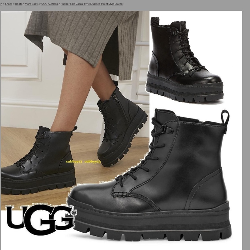 ❤️❤️ UGG Australia | Rubber Sole Casual Style Studded Street Style Leather